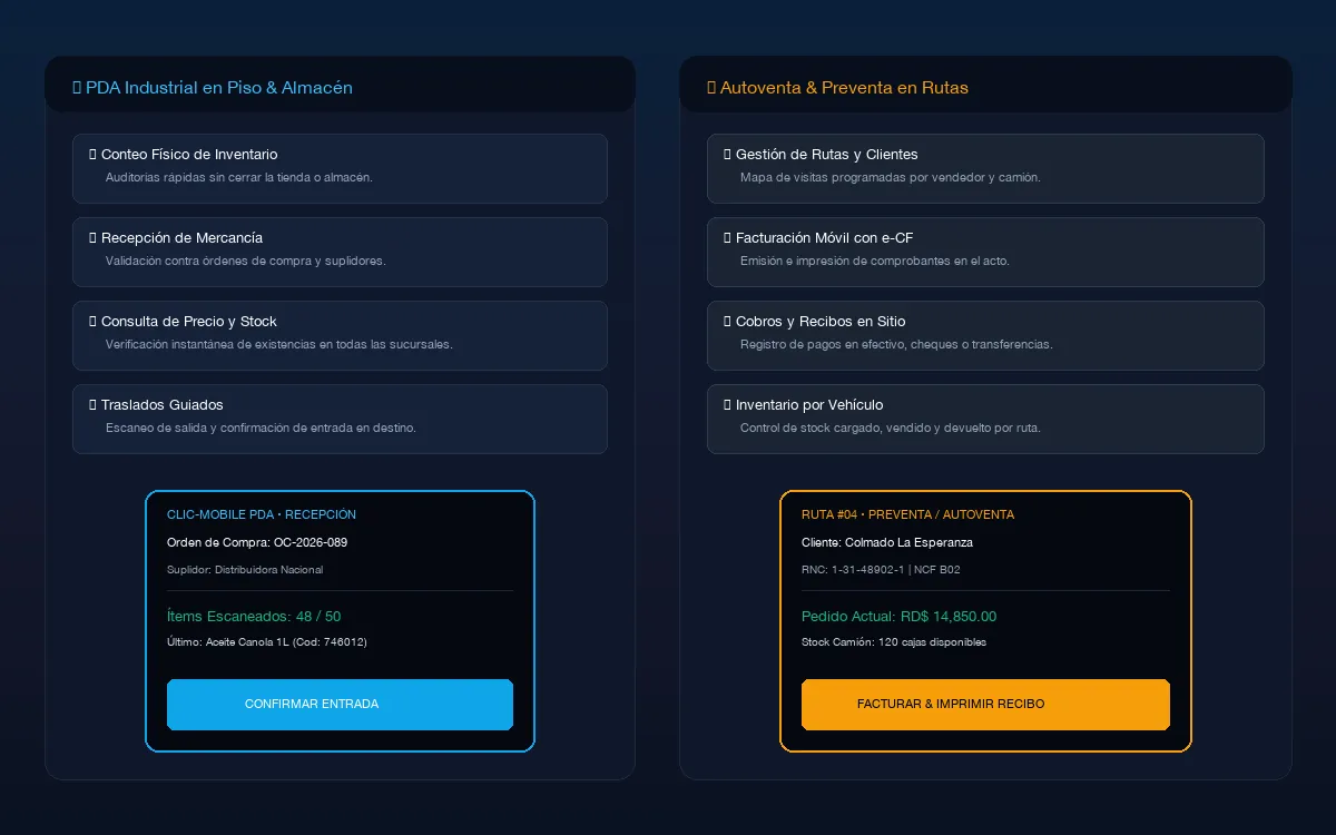 Movilidad PDA y Autoventa Clic Suite